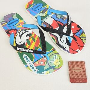 Havaianas Men's 9/10 Flip Flops Disney Mickey Pluto Thong Slip-on Shoes 9 10 43